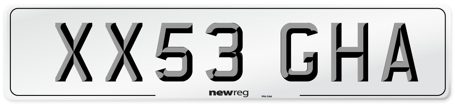XX53 GHA Number Plate from New Reg